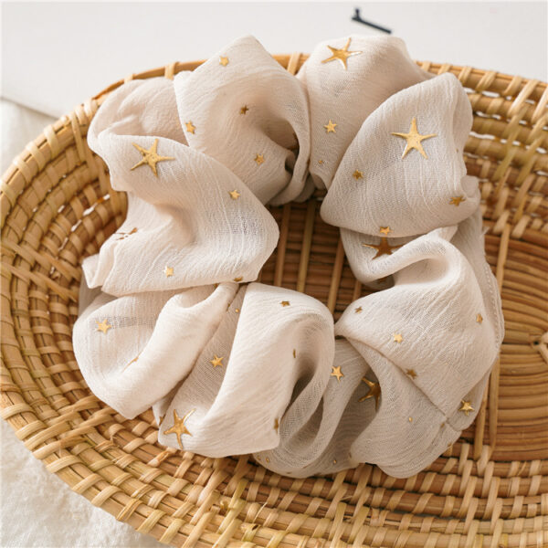 Stars Beige Scrunchie